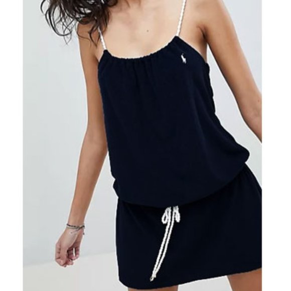 Polo Ralph Lauren Terry Drawstring Cover Up Dress - Picture 4 of 13
